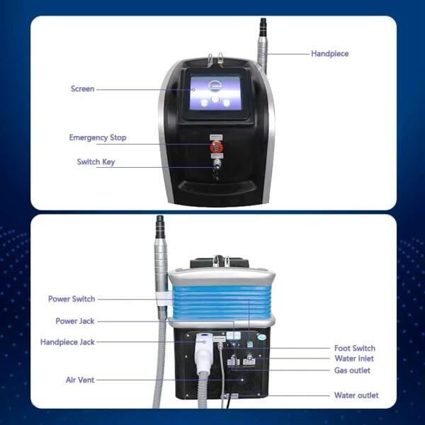 Portable Pico Laser Machine For Tattoo Removal, Carbon Facial Eyebrows, Skin Cleaning, Oil Control, Pigmentation treatment and Freckle Removal - Image 3
