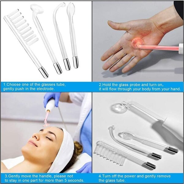 High Frequency Machine Electric Therapy Device, Portable Handheld Electrotherapy Comb, Current Bar For Hair Growth Facial Acne Repaired Massager - Image 4