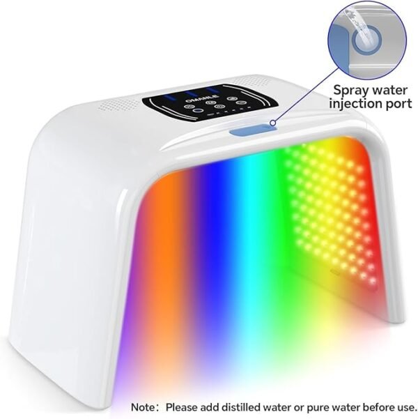 Omega LED Face Mask 7 Colour Light Therapy SPA Facial Equipment for Skin Rejuvenation and Body Beauty with 2 sprayers/2 mist - Image 2
