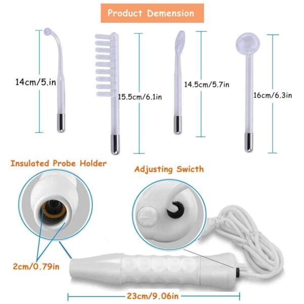 High Frequency Machine Electric Therapy Device, Portable Handheld Electrotherapy Comb, Current Bar For Hair Growth Facial Acne Repaired Massager - Image 5